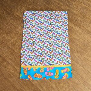 FLIP-FLOP PILLOWCASE | COLORFUL SUMMER VIBES |  STANDARD OR TWIN SIZE